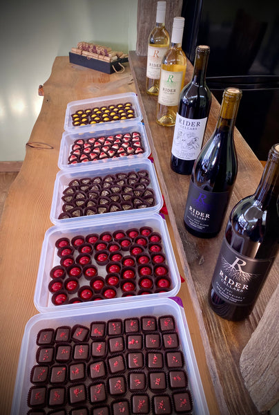 Red (and White) Wine and Chocolate Pairing with Rider Cellars