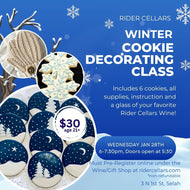 Winter Themed Cookie Decorating Class and Wine!