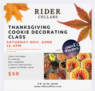 Thanksgiving Cookie Decorating Class and Wine!
