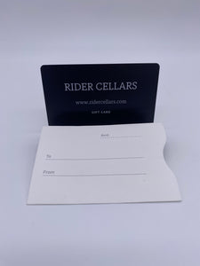 Rider Cellars Gift Card